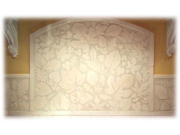 Leaf shaped mosaic ceramic tiles